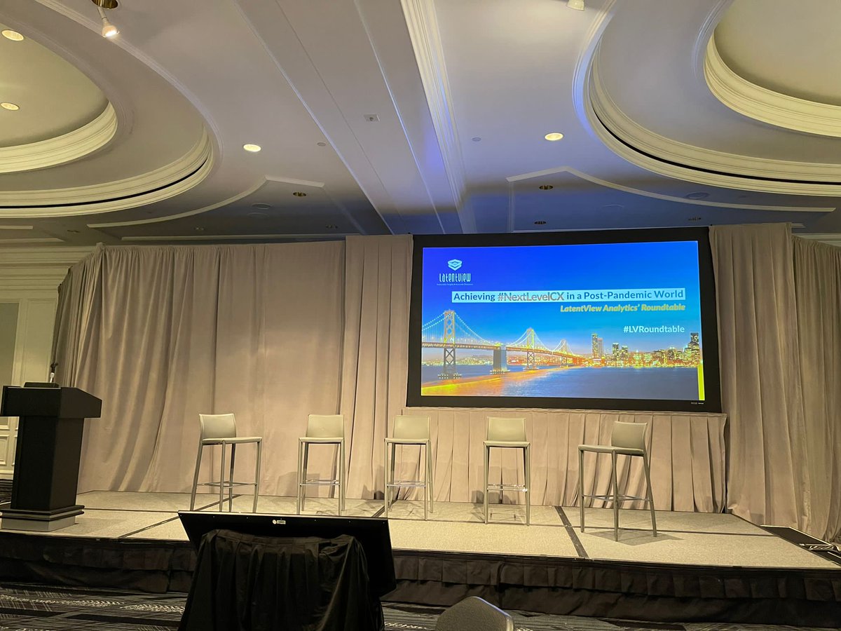latentview's tweet photo. The stage is set.
#NextLevelCX #LVRoundtable https://t.co/kIy1h9zSFz