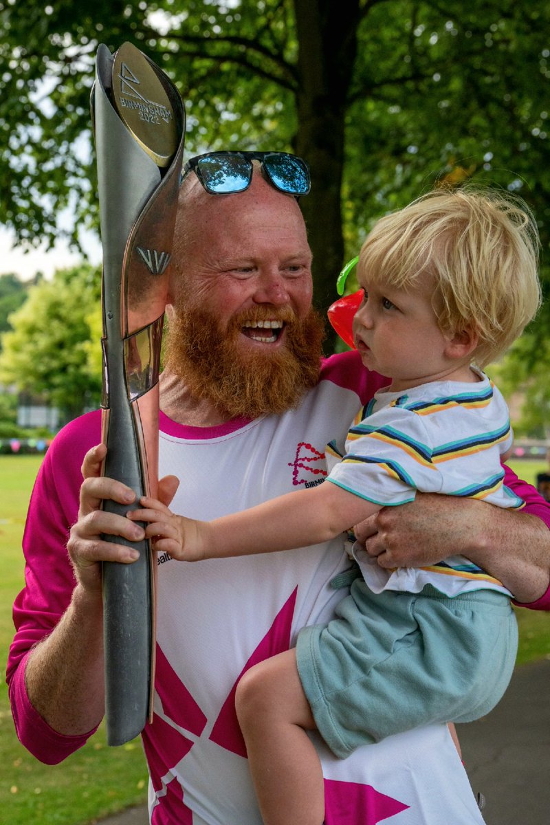 Sometimes the people you share an experience with are the thing that you end up treasuring! 
🔦 🏃‍♀️ 
I was so lucky to have my beautiful nephew with me whilst carrying the Commonwealth Games baton. When he reached out to touch it I felt my heart expand. 
❤️