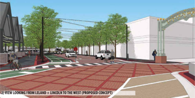 MattMartinChi's tweet photo. There are so many exciting improvements coming to Lincoln Square.

First, the Leland Greenway will be built this year.

Leland near Lincoln is slated to get a protected bike lane, as well as street treatment that will make the area safer and more walkable. https://t.co/jhGtXpfFgf