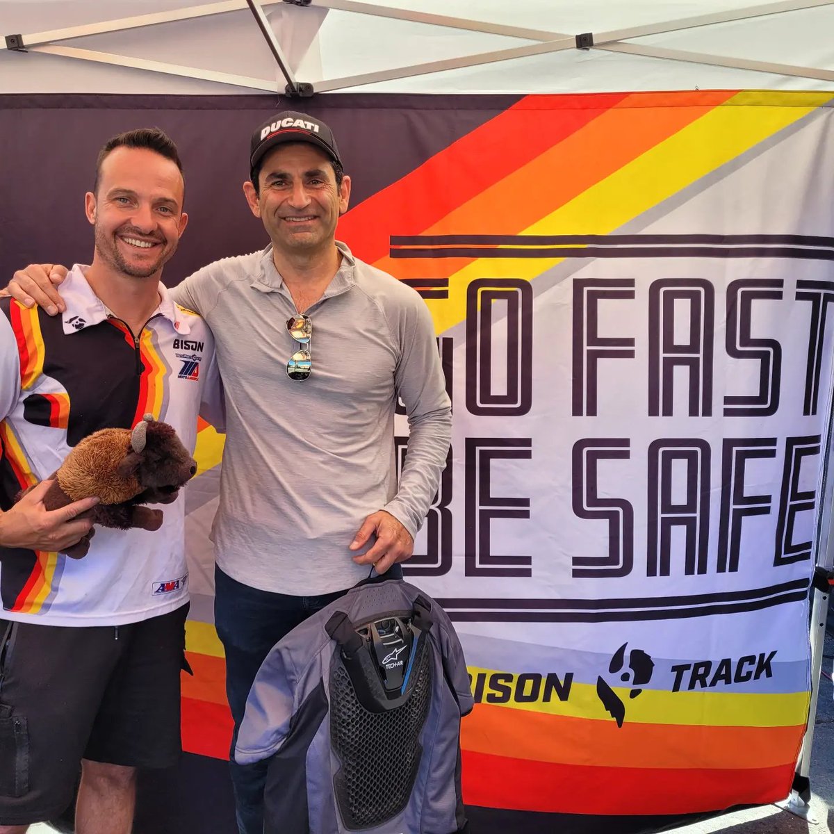 BisonTrack's tweet photo. Not only are we surrounded by gorgeous scenery and weather, we have been rubbing elbows with a bunch of awesome people! Come find Thor trackside and snap a picture with him for social media. (He loves the attention!) https://t.co/J4cwCgVh27 #jointheherd #bisonality #thor https://t.co/6F04WEB6Zm