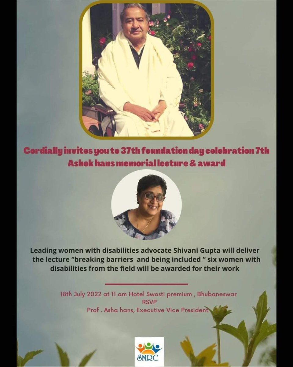 Your presence would be highly appreciated on the occasion of the Foundation Day of our organization.
#FoundationDay #disabilityinclusion