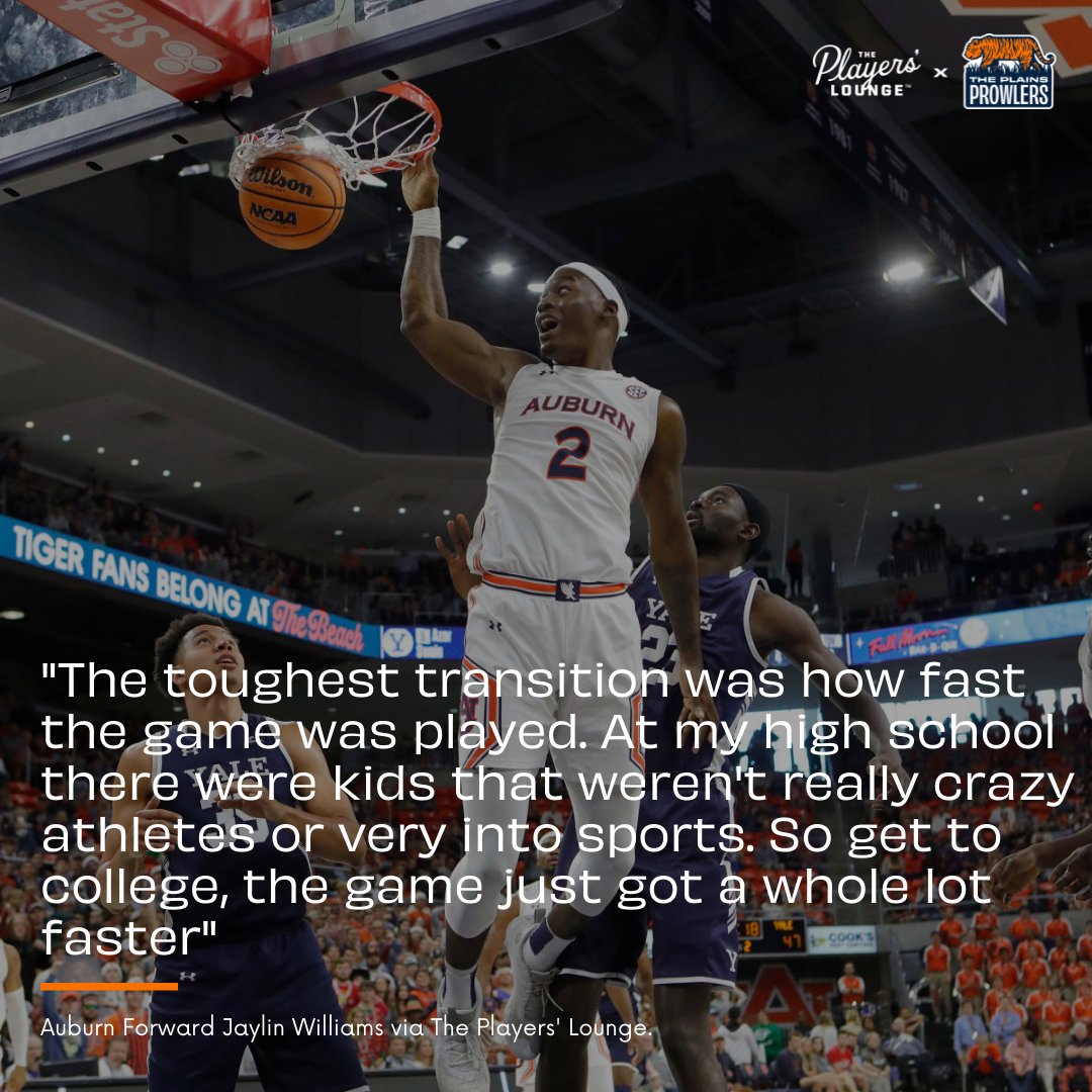 Senior @iso__jaywill on the transition from high school to college hoops 🏀 #TPL #WarEagle 🦅