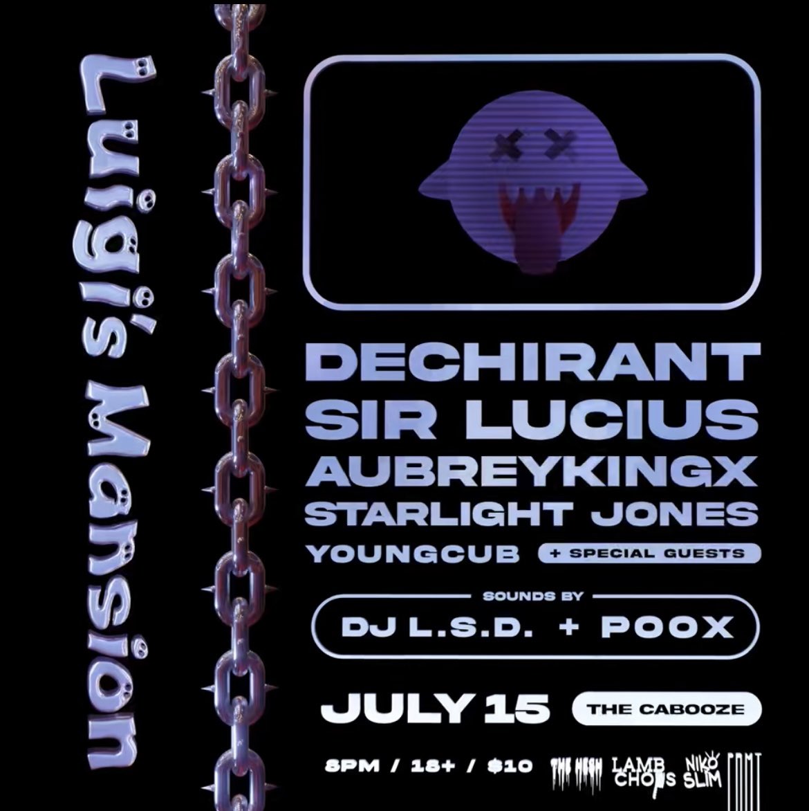 TONIGHT! Luigis Mansion at The Cabooze. Come party 🍄🤠👻⭐️