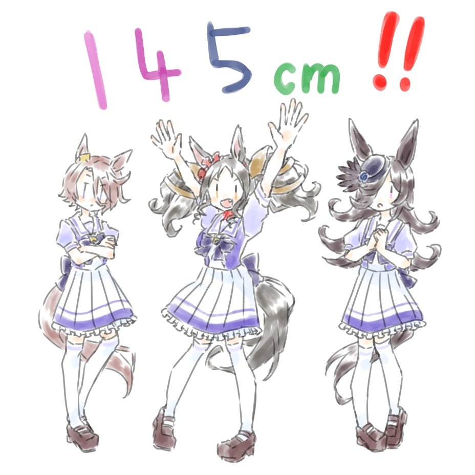 rice shower (umamusume) multiple girls animal ears horse tail horse ears tail 3girls horse girl  illustration images