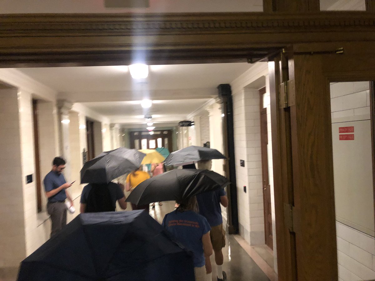 MassClimate's tweet photo. Happening Now, Day 2: The #MassPowerForward Coalition will continue to show up every day to the State House to demand that our leaders take #ClimateAction & pass a comprehensive #ClimateBill out of Conference Committee. The time for action is NOW #mapoli #WakeUpCall #MA11thHour https://t.co/wT9hcAn11p