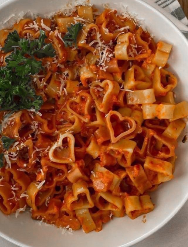 heart shaped pasta