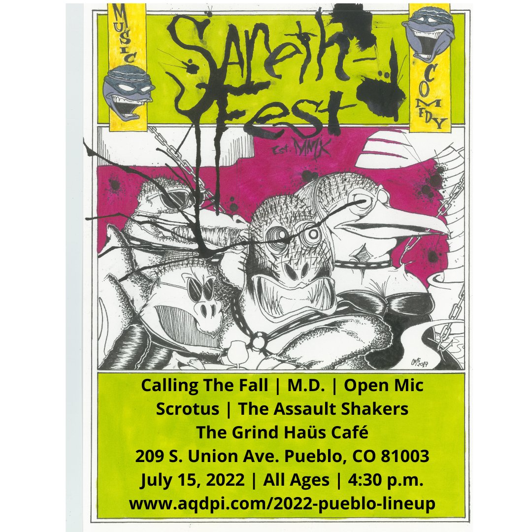 HighAndDryShow's tweet photo. The Assault Shakers kick off the fest at 4:30 p.m at Grind Haus Cafe OnePeople/OnePlanet. Join us for some tunes. There will be an open mic to follow. Try out for next year's festival. https://t.co/DRU3x6Obeu