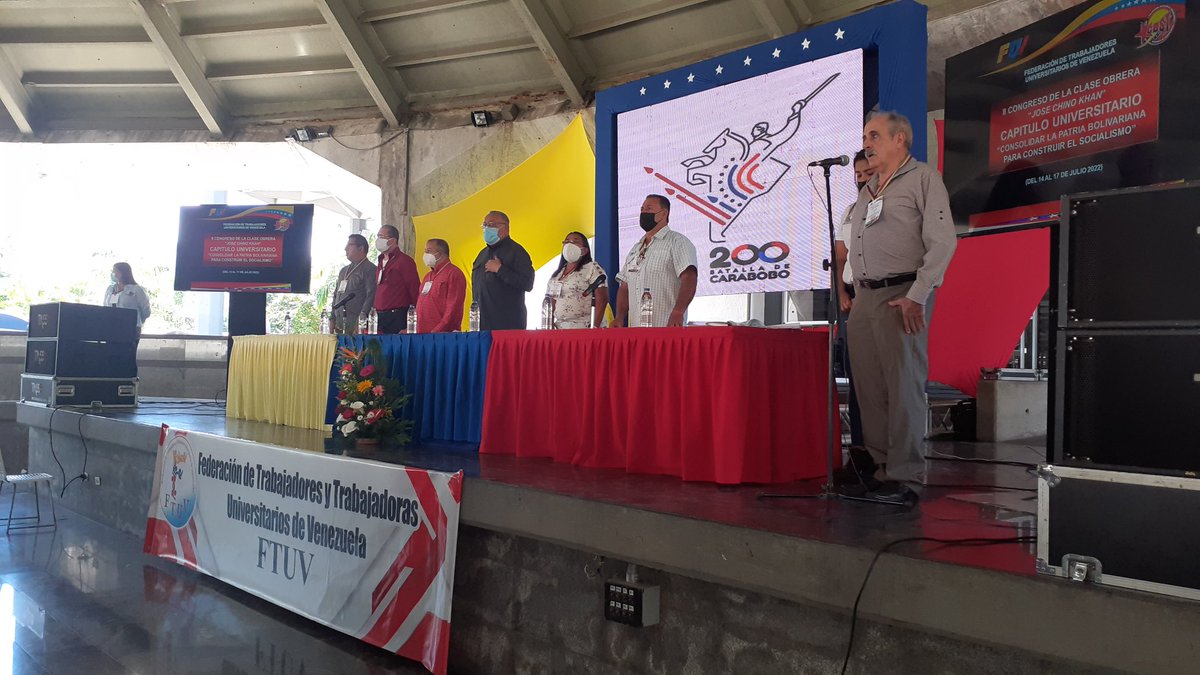 cbolivariana's tweet photo. #15Jul En pleno desarrollo acto de instalación del II Congreso de la Clase Obrera, Capítulo Universitario, en la Escuela Venezolana de Planificación, Cs, con la presencia de 170 delegados de la Clase Obrera de todo el país. @CELopez1112 @FederacionFTUV
#CrecimientoProductivo https://t.co/INzHZ0PQ4z