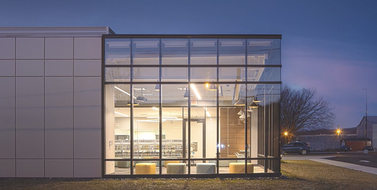AIANational's tweet photo. Designers at @opnarchitects transformed the Lawrence County Public Library in Louisa, Kentucky, into an #accessible &amp; #inclusive space that promotes digital literacy. 

Watch transformation in action. → https://t.co/7eqwQpcmVm

#AIAFilmChallenge https://t.co/uppjAGW1LP