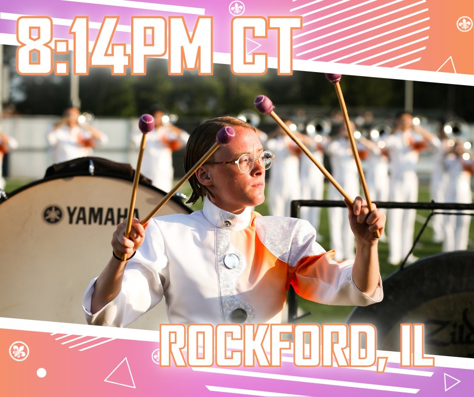 Are you ready, Rockford? We are! We can't wait to see you in person at the show or on the FloMarching stream tonight! 🧡
_________
 #DCI2022 #MadisonScouts #Installation85 #TangerineDream