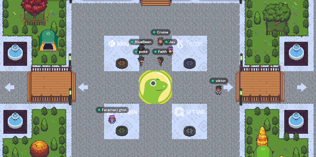 Day 2 of GeckoCon - Team Members (@poke_poke007 , <a href="/JayCrypto9/">Jay Crypto</a> , <a href="/__bluebean/">BlueBean</a> ) casually hanging out in the Gather Town built by CoinGecko! 

It's fun to network and social with like-minded friends!

Team had fun and looking forward to the next event! 

*Psssst* @metajamasia soon👀