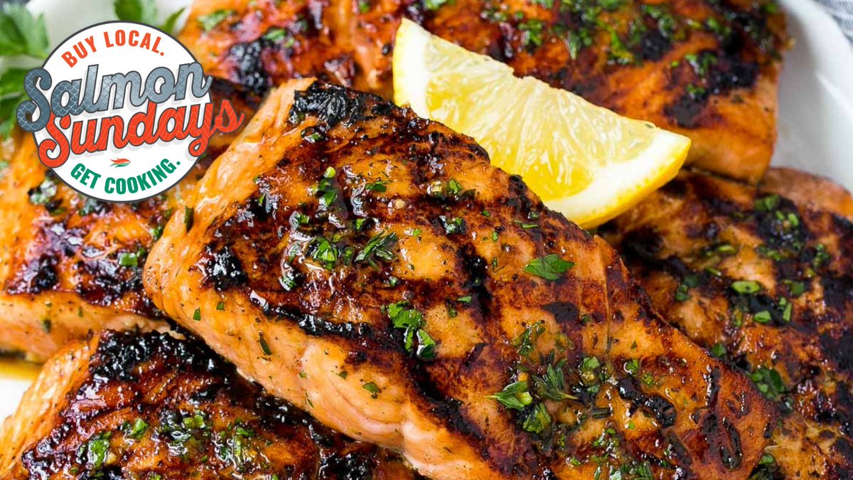 AtlFishFarmers's tweet photo. Patio season is here! Try this yummy Grilled Salmon with Garlic and Herbs on the BBQ! A simple marinade that delivers big on taste. From @dinneratthezoo Recipe here: https://t.co/BCqYihFBnc 
#salmonsundays #summerfoods #atlanticsalmon #buylocal #garlicgoodness https://t.co/YxhqXwvQ3N
