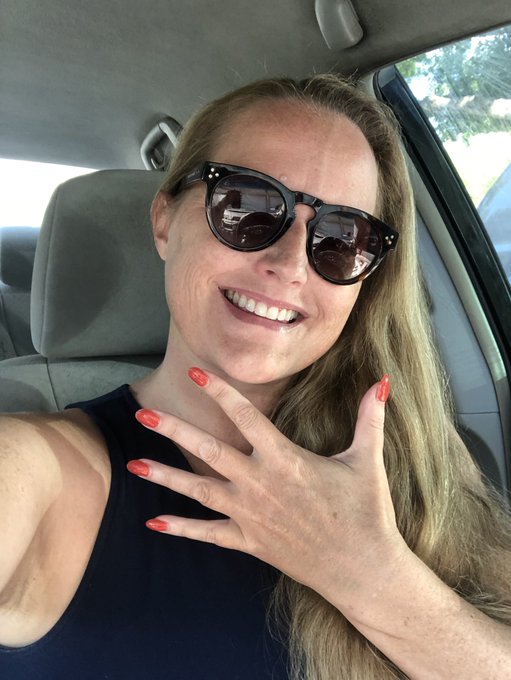 Manicure before my date tonight! Before and after. I love red nails wrapped around a beautiful black<a href="/tag/bbc"class="tags"><span>#bbc</span></a><a href="/tag/queenofspades"class="tags"><span>#queenofspades</span></a>