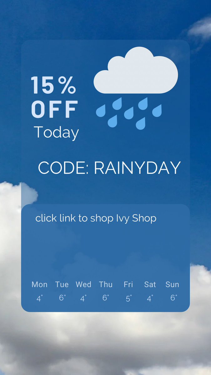 Make today less grey with 15% off your purchase with code RAINYDAY 🌧☔️ #ivyshop #gocubs