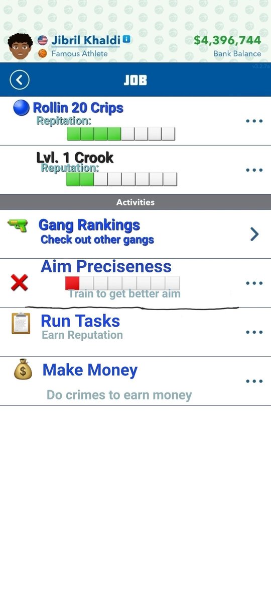 BitSim3's tweet image. Gangster Concept out now!
@BitLifeApp

- Join gangs
- Gangs Rankings
- Reputation based
- New text