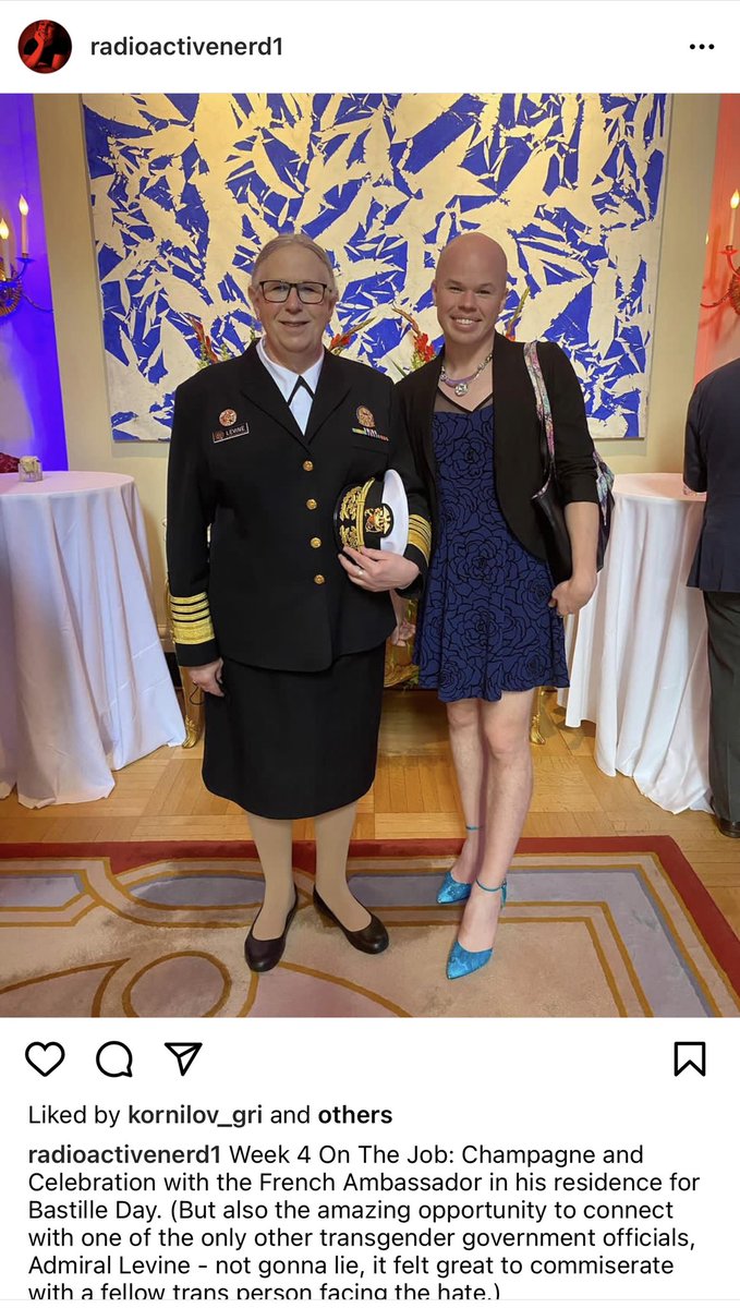 Biden's Transgender Assistant Health Secretary Rachel Levine and Gender  Fluid “Pup Handler” Sam Brinton Attend French Ambassador's Bastille Day  Party - PageGoo