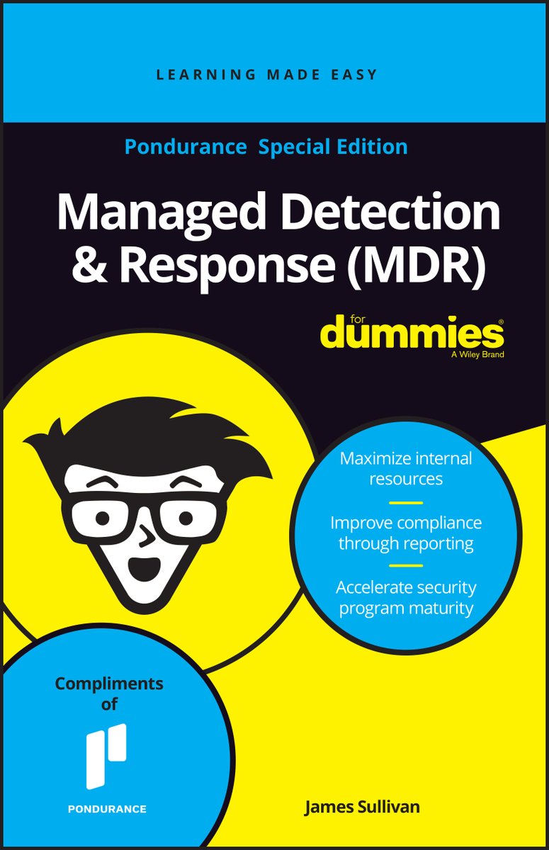 pondurance's tweet image. We&apos;ll be at @MidwestTechTalk next week! Visit us at our table there, get all of your #MDR questions answered, and pick up this informative &quot;MDR for Dummies&quot; book which will give you a great overview of MDR solutions. pondurance.com/events/ #mwtt2022 #mwtt #EdTech #k12 #k12tech