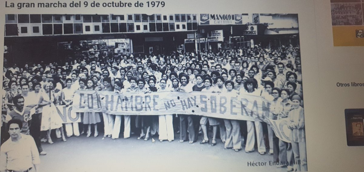 Algo para recordar estos momentos es la gran marcha del 9 de octubre de 1979, por los educadores y diversos gremios.
