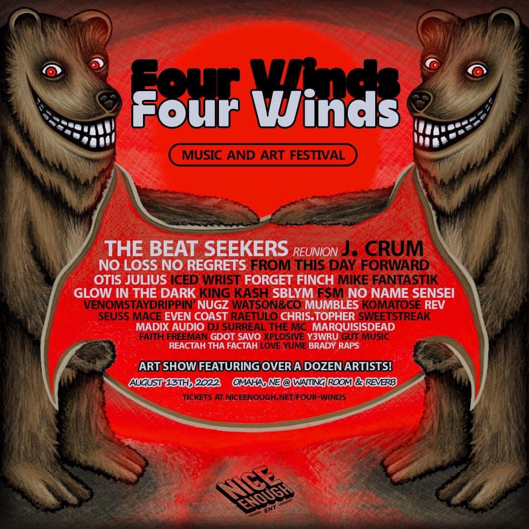 alienhead402's tweet image. OMAHA • AUGUST 13TH • FOUR WINDS FESTIVAL!! IM IN THERE WITH THE VIBES!! COME THRU!!