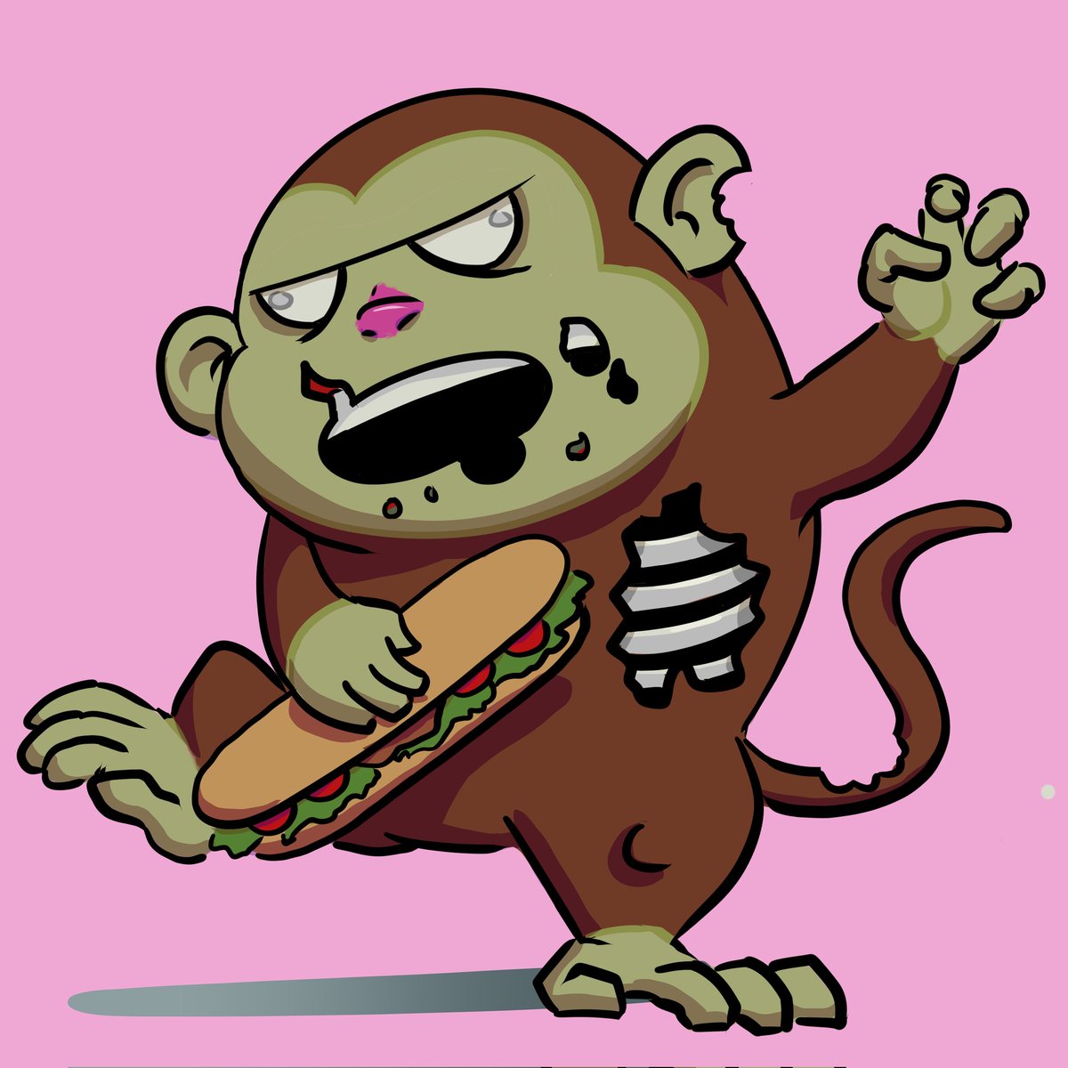 Couldn't help myself, had to turn my <a href="/FattiesNFT/">FATTIES 🍩</a> into a zombie