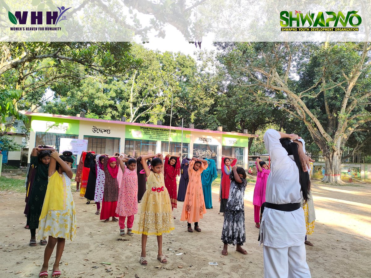 MoriomMasuma's tweet photo. Finally could organize a training session on #SelfDefense for #Girls named ''আপোষ নয়, আত্মরক্ষা" through Shwapno Youth Development Organization to celebrate #WorldSkillsDay2022.
#youthdevelopment #skilldevelopment #SYDO https://t.co/3CHBYQ6wrF