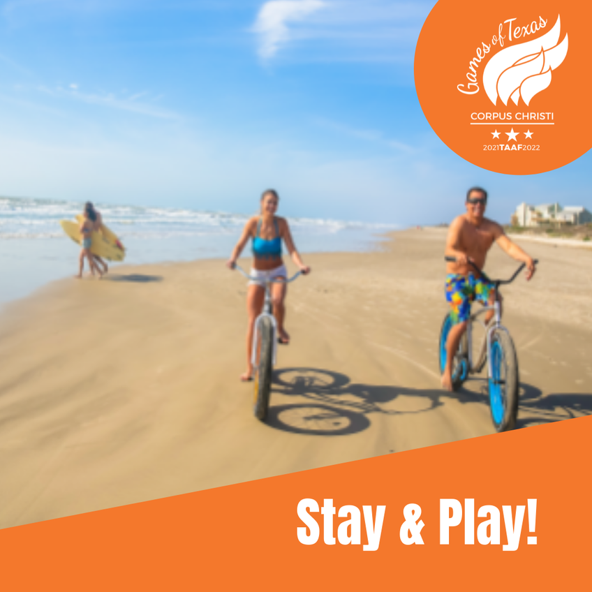 cityofcc's tweet photo. Stay and Play! The #TAAF Summer Games are happening in #CorpusChristi from July 21 to July 24, 2022. Catch a game, then catch some waves.

GAMES INFO https://t.co/aOKAO1ireP
VISIT CORPUS CHRISTI https://t.co/kvap1MHsSB

#SGOT2022 #TxSports #VisitCC #StayAndPlay #GulfCoastCapital https://t.co/LQlBwUg7Ux