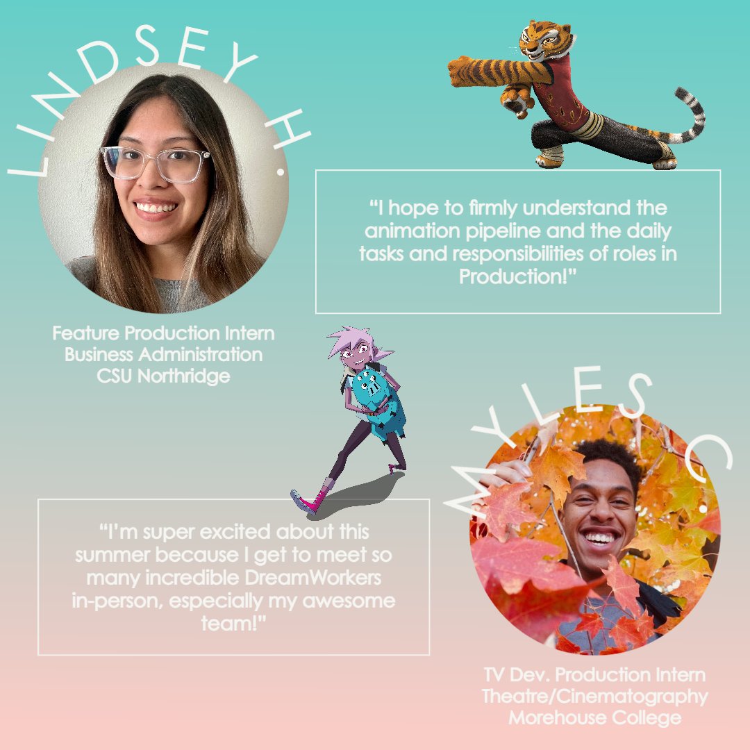 dreamworksjobs's tweet photo. We hope you’ve enjoyed meeting our interns! Drop a comment down below if there's anything else you'd like to learn about them!⬇️
#LivingTheDreamWorks #DreamWorksEarlyCareers #WorkAtDreamWorks #Interns #SummerInternship #InternExperience https://t.co/d3BGC5ImG6