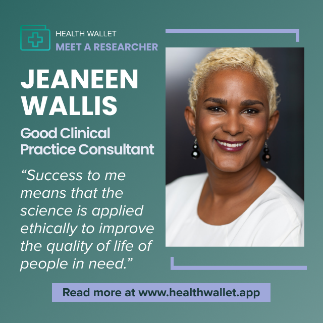 HealthWalletApp's tweet photo. Clinical researchers work hard every day to help us live longer, healthier lives. Take a minute to meet one of these researchers, @JeaneenWallis, in our latest "Meet a Researcher" profile.

https://t.co/k5RfGObJKN

#clinicalresearch #healthequity #gcp #goodclinicalpractice https://t.co/xQMaKEFUUx
