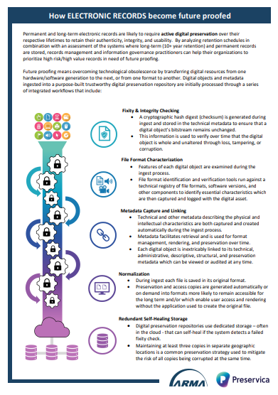 How do you future-proof your electronic records? 🤔❓

Find out with this handy job aid developed with <a href="/ARMA_INT/">ARMA International</a> ow.ly/Zopy50JVbct #eRecsDay #DigiPres