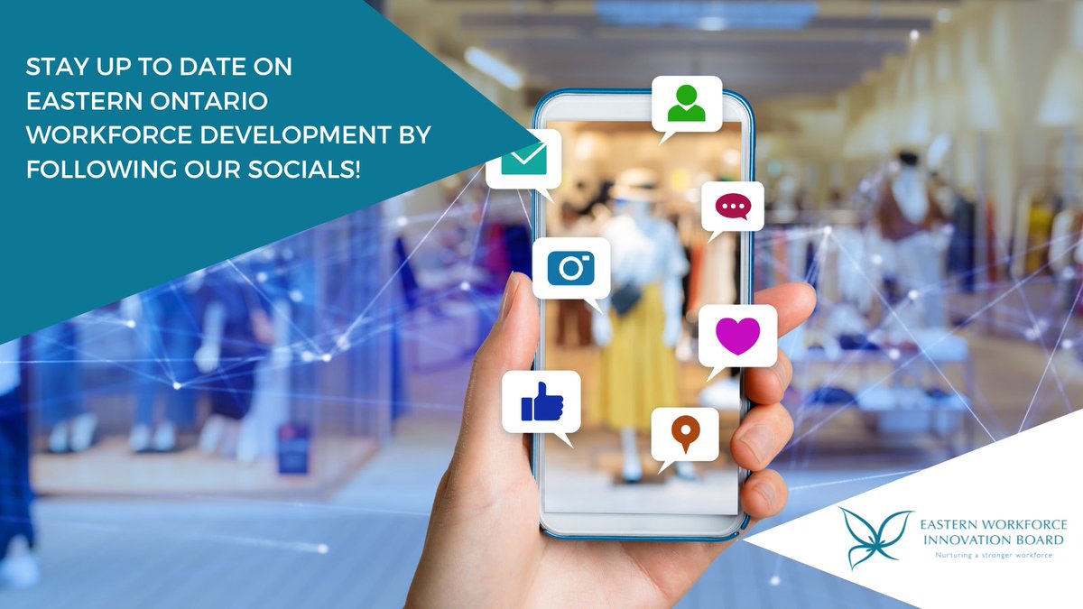 EasternWorkIB's tweet photo. Stay up-to-date on what's happening in Workforce Development in the #EasternOntario Region by following the EWIB socials!
https://t.co/amm9Bynlkv
https://t.co/yH1pgRX7vJ
#EasternOntario #workforceboard #workforce https://t.co/UTZoCKeF3x