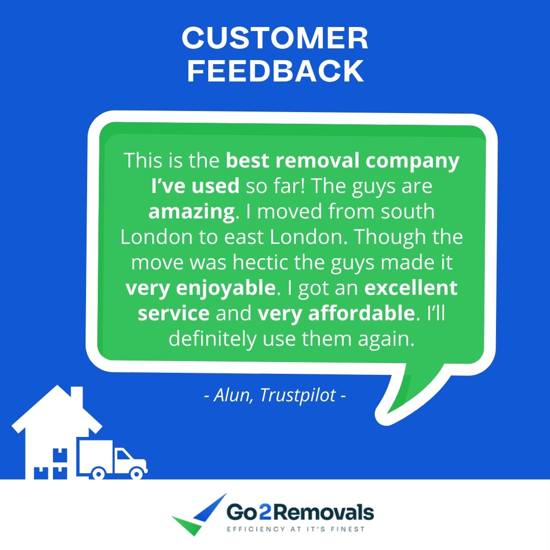 Go2Removals's tweet photo. Customer care is at the forefront of everything we do so we're delighted when we receive feedback like this from happy customers! 🤩

Book your next move with us here: https://t.co/8v1vPVIXa4 https://t.co/t0wm67M2Lb
