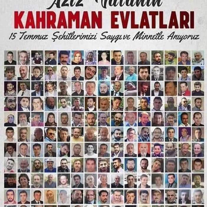 15 Temmuz hain kalkışmayı Türk Milletinin;
Bayrak aşkına, 
Vatan aşkına, İstiklal uğruna, 
Bir Hilal uğruna, 
Ezanlar uğruna,
milletçe topyekün bertaraf etmenin adıdır 15 Temmuz.
Kanları ile bu toprakları bizlere vatan yapan aziz şehitlerimizin ruhları şâd olsun.