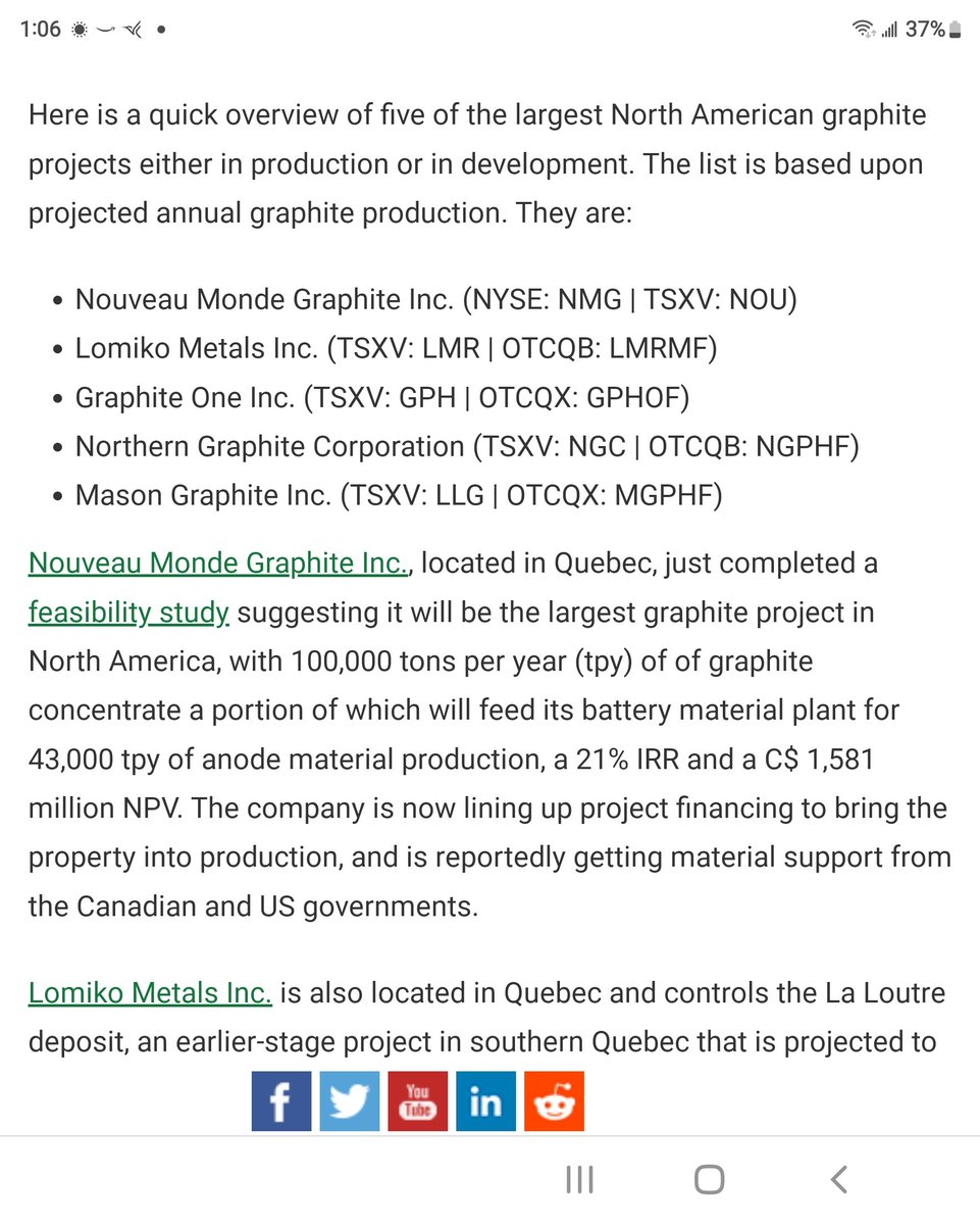 JimRomas's tweet image. #graphite #lomiko #northerngraphite #nouveaumonde #miningcanada