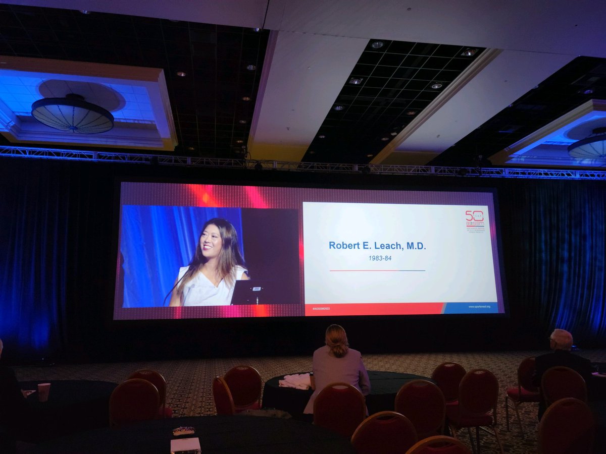 I am honored to present 18 past presidents of @AOSSM_SportsMed  at the 50th annual meeting with my mentor, Dr. Rick Wright #sportsmedicine #orthopaedics #AOSSM2022 #leadership #mentors
