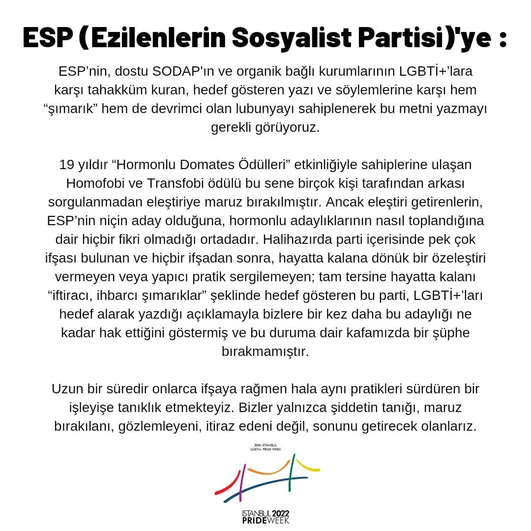 İstanbul LGBTİ+ Onur Haftası tweet media