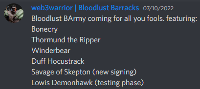 Web3warrior_eth's tweet photo. Who wants some? Send in your challenges and expect defeat!  @HoulihoopsTRV @SlaughterHudson @BlockchainBuggy @PloverSnow @Brendino_MVG @vb_eth @RunworoodFC @StablesAffinity @KB19752 @JpegStuff @bennyretired 

#TRVCallout #TRVBrave #TRVSmacktalk https://t.co/CyQ7B8R5cm