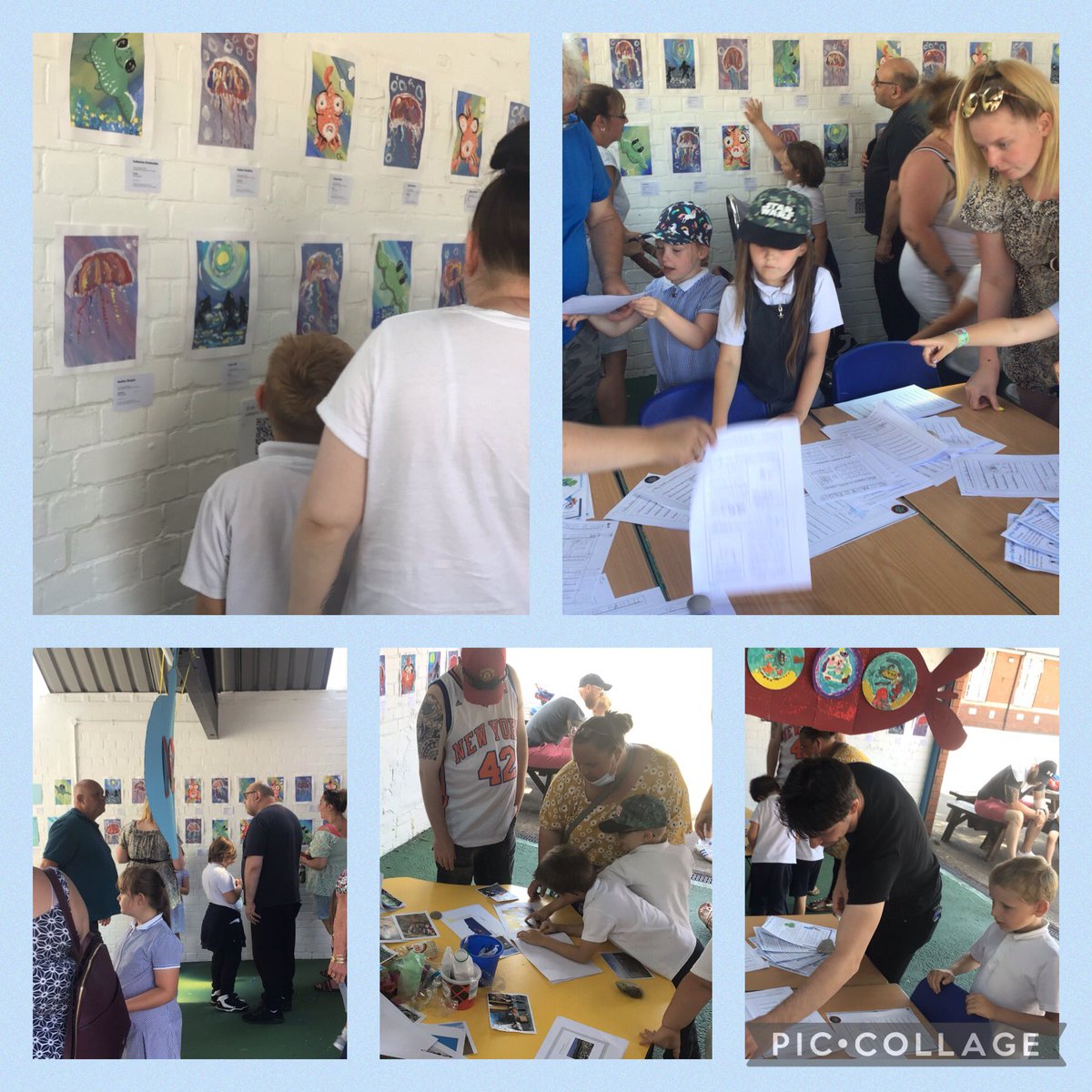 Sandfields_Pri's tweet photo. A big thank you to Mrs Pugsley from all Foundation Phase pupils for being an inspirational artist in her ‘Paint Along’ sessions. The pupils produced outstanding paintings which made the opening of our art gallery a huge success! #sfpfp #sfpearts #sfpdragons #sfptoucans https://t.co/lv3CCuQ5Lz