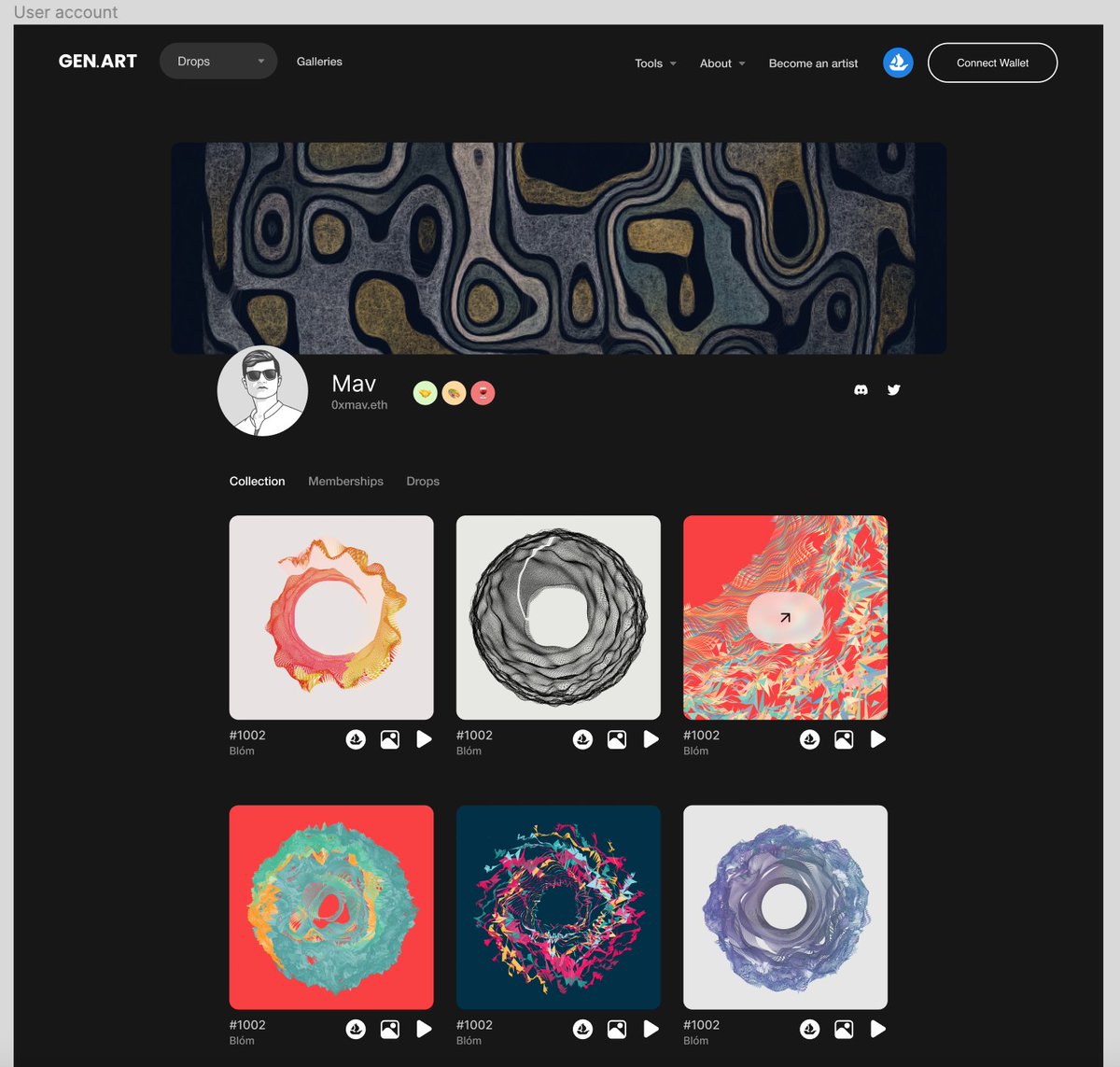 GEN.ART (@gen_dot_art) on Twitter photo Updates shipped today 🏗️👷
Members can now update their profiles on gen.art/user!  You're able to update your username and Twitter handle, as well as your header banner! You'll see lots of updates to this part of the website coming over the next few weeks! Updates shipped today 🏗️👷
Members can now update their profiles on gen.art/user!  You're able to update your username and Twitter handle, as well as your header banner! You'll see lots of updates to this part of the website coming over the next few weeks!