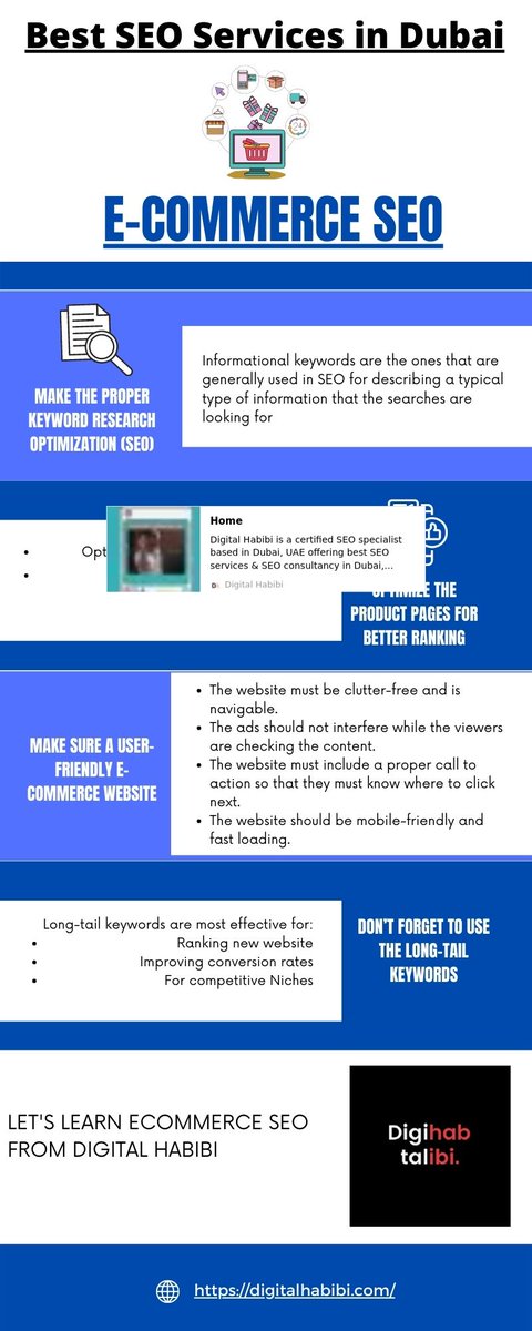 If you are mostly into product retailing and like to reach a wider audience, you must use a properly organized and optimized e-commerce website. 

Read my latest Blog:digitalhabibi.com/ecommerce-seo-… 
#seo #ecommerce #ecommerceseo #onpageseoservices #offpageseoservices #bestseoservices