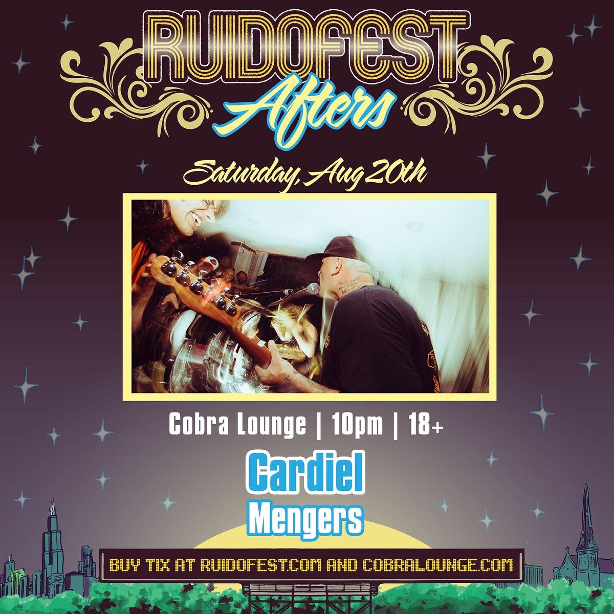 Chicago!!! Official @RuidoFest after party Saturday, Aug 20th at <a href="/CobraLounge/">CobraLounge</a>! See you there!!! 💥

Tickets: eventbrite.com/e/cardiel-a-ru…