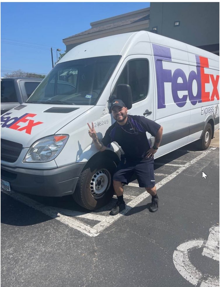 Proud of denying access for people with disabilities. <a href="/FedEx/">FedEx</a> drivers do it every day…this one demonstrates the corporate attitude about it.
