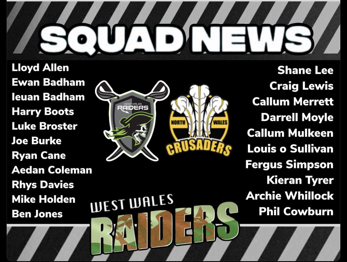 WWRaidersRL's tweet photo. ๐๐๐๐
ฐ๐
ณ ๐
ฝ๐
ด๐๐
Here is Ash Bateman 2๏ธโฃ1๏ธโฃ man squad for tomorrowโs Big Welsh Derby against @NWCrusaders
๐ https://t.co/9tjb9oEUxb