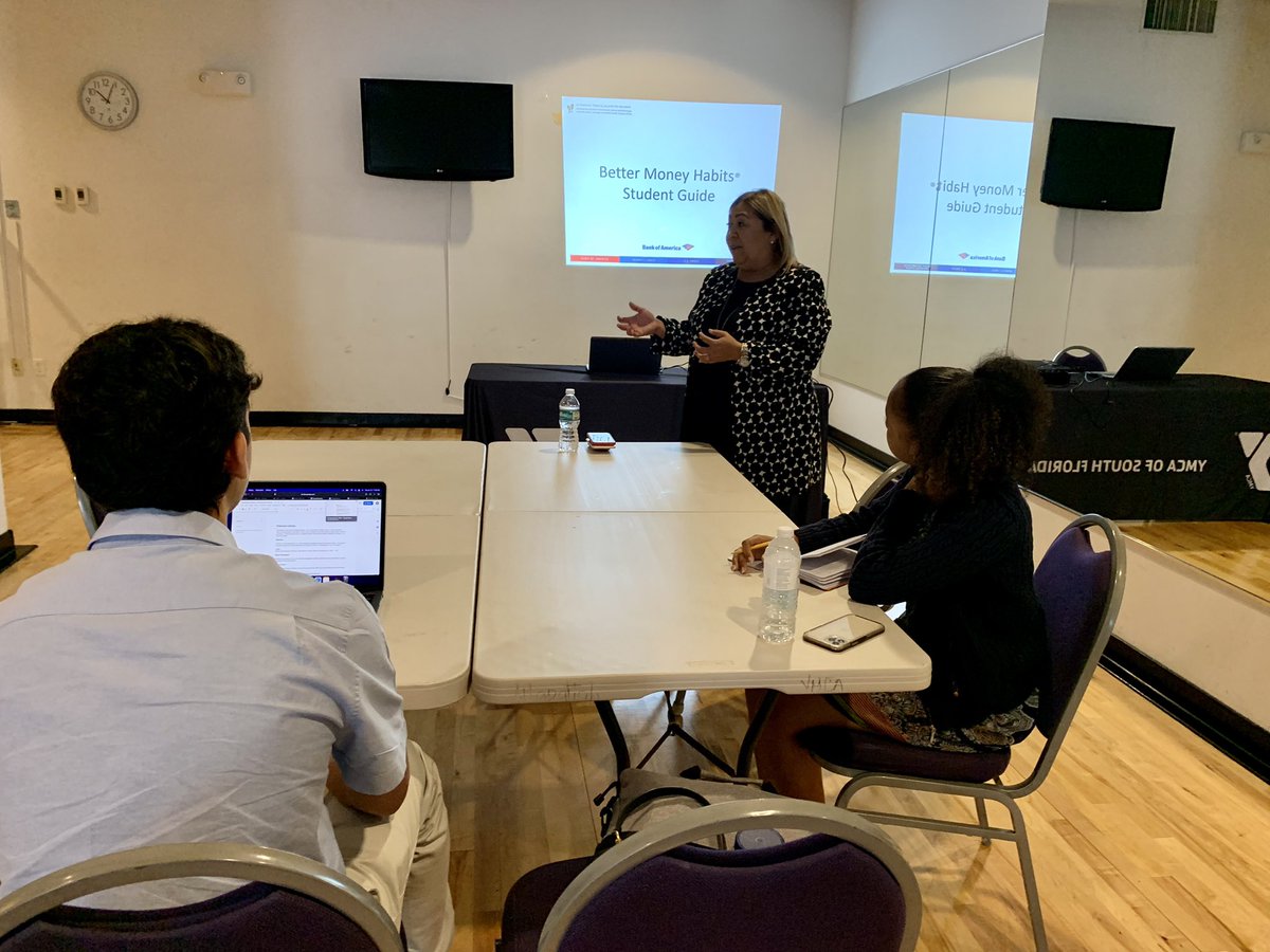 Lilia_Ciciolla's tweet photo. .@BankofAmerica Miami Student Leaders learning about #BetterMoneyHabits! Thank you Sonia Russi &amp; @v_laguerre for this informative session! 
#FinancialLiteracy @ymcasoflo https://t.co/eMJftOKYCF