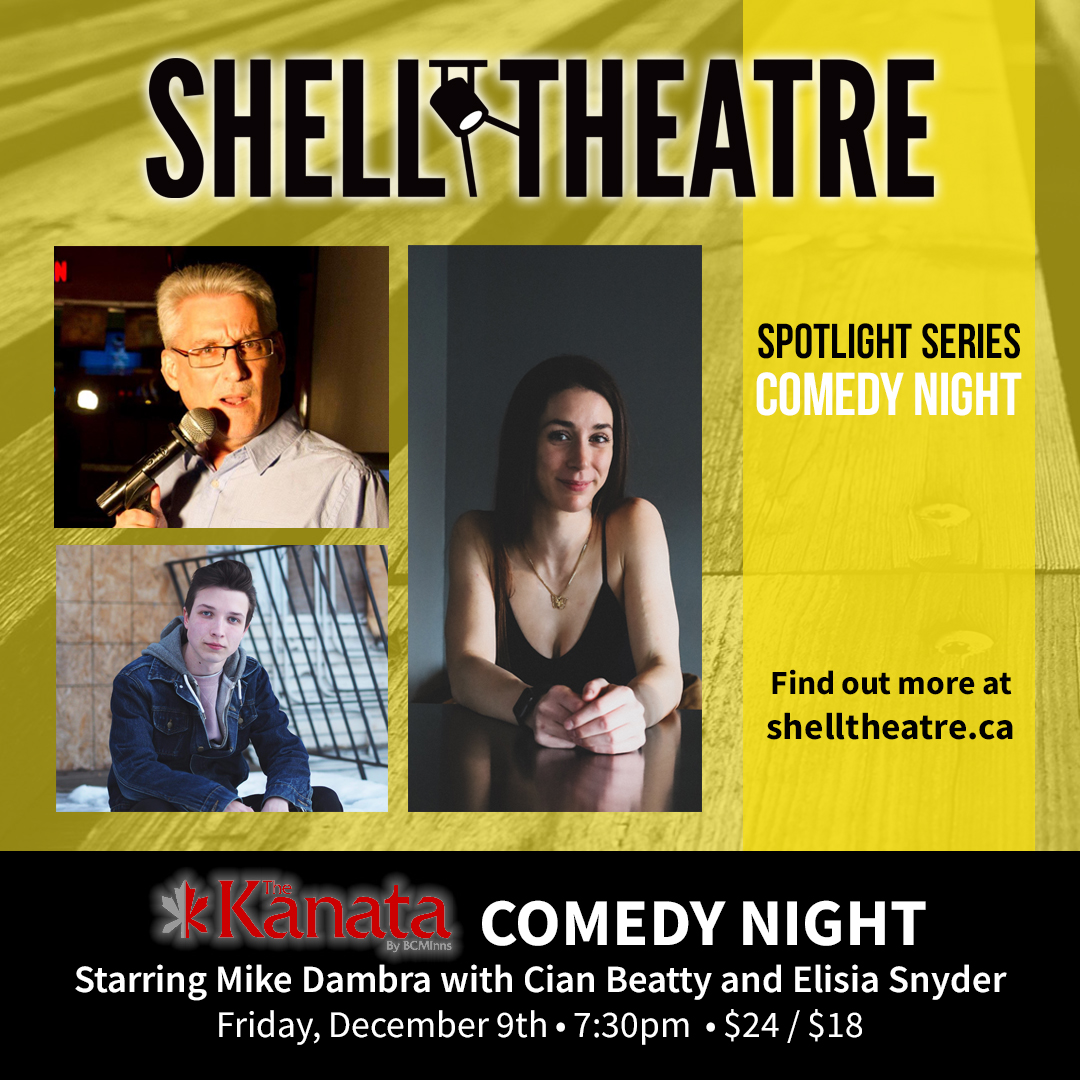 SHOW ANNOUCEMENT: <a href="/KanataInns/">Kanata Inns</a> Comedy Night returns to theis December with <a href="/picklestruth/">Mike Dambra</a>, Elisia Snyder &amp; <a href="/Cian_Beatty/">Cian Beatty</a>! Bring on the laughter!