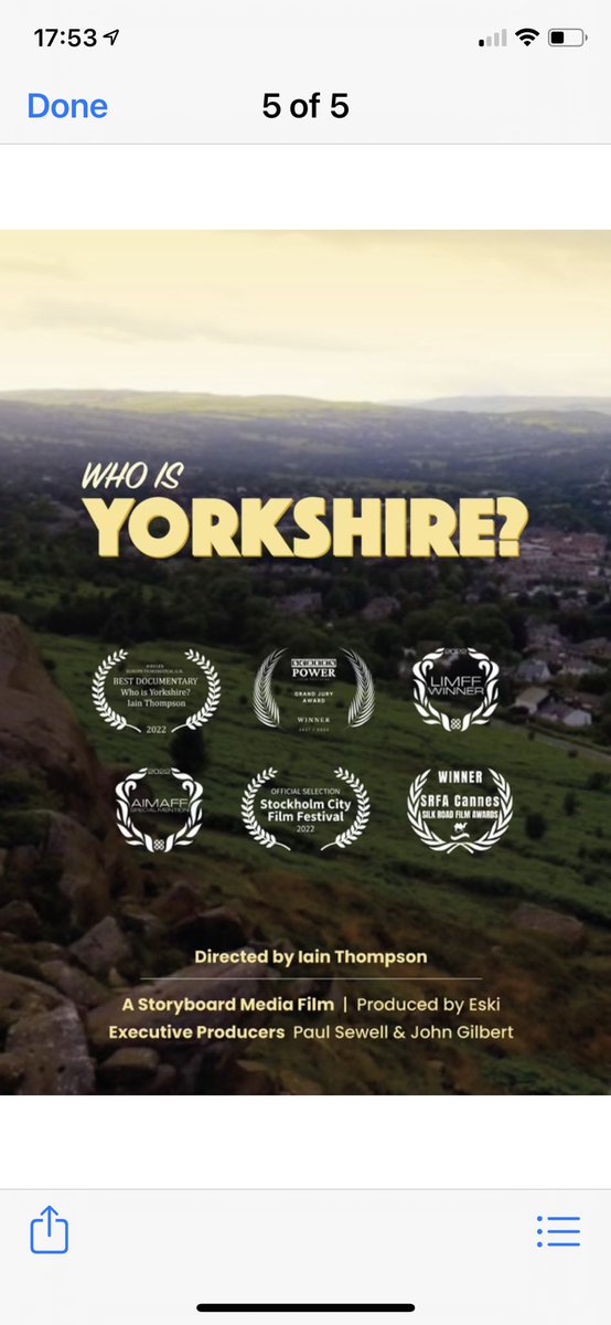 WHO IS YORKSHIRE ?              Just seen a preview of this tremendous film about what makes Yorkshire tick.A combination of breathtaking landscapes  &amp; Yorkies proud to be from God’s own county. Both hilarious &amp; emotional!Congrats Iain Thompson, John Gilbert &amp; Paul Sewell.  😊👍🏻