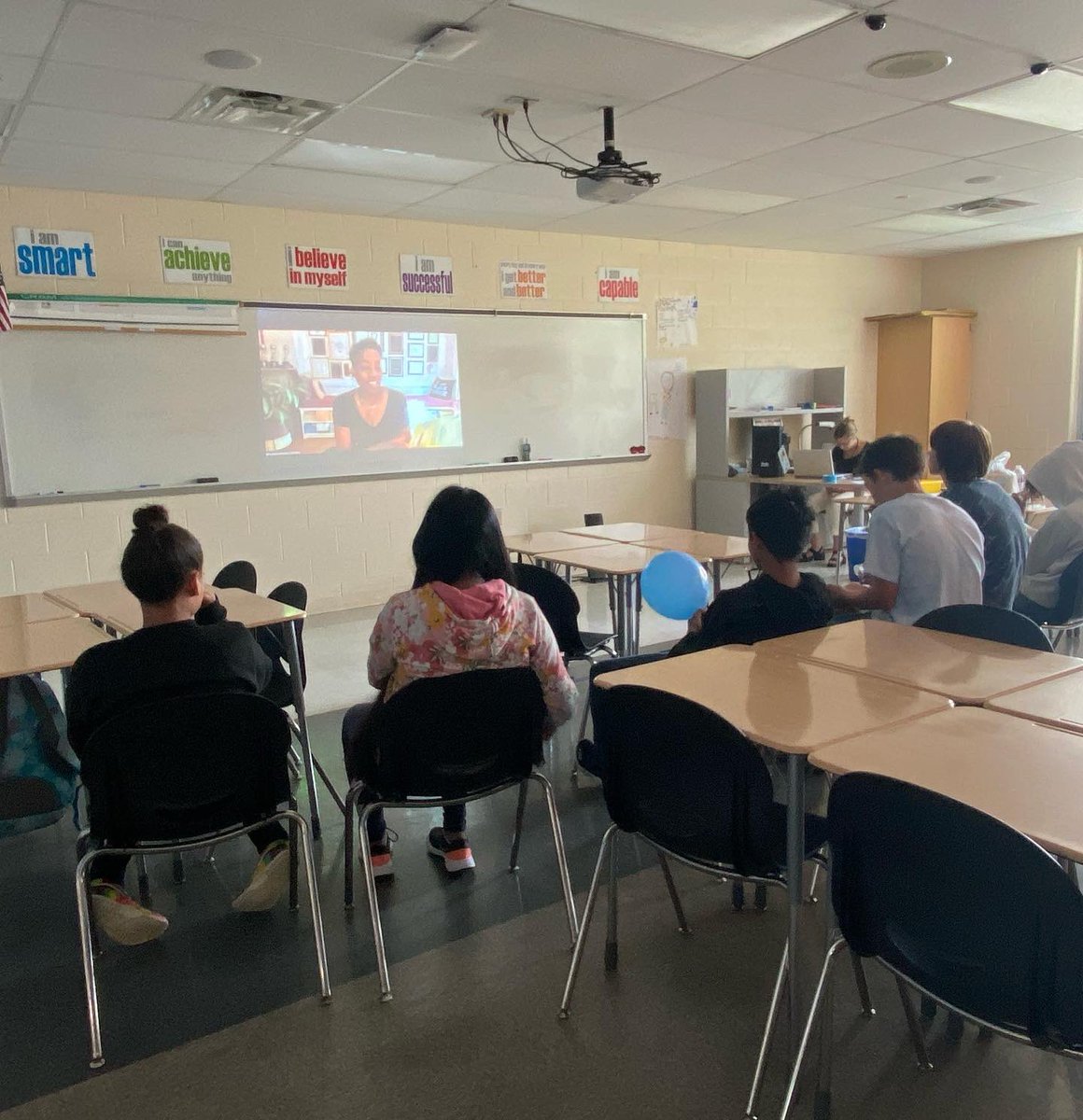 It was Meet the Author Day at Wedgewood MS. Students met and discussed books we are reading with Columbus born Jacqueline Woodson.