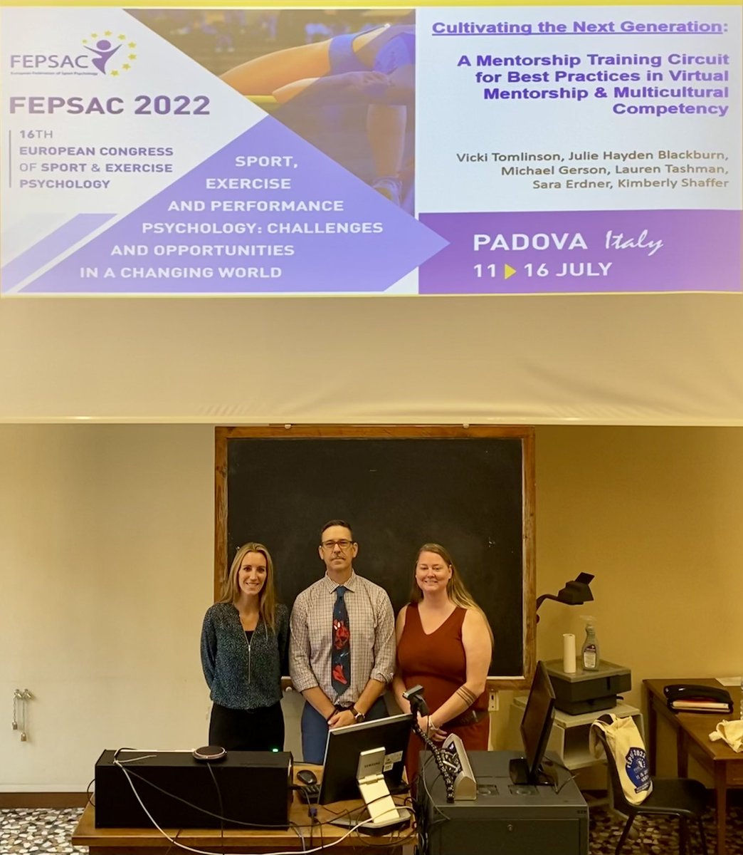 julesnastics's tweet photo. We did it!! Thank you #FEPSAC2022 @JFKU_SportPsych @LTSportPsych @intrepidperf @doc_serdner @DrKimberlyShaff @VickiTomlinson Dr G and our whole #mentorship team! Bc of you all we can be our best mentor selves showing up for our #mentees to empower self &amp; clients! #DoingTheWork https://t.co/7AHeEcmUY0