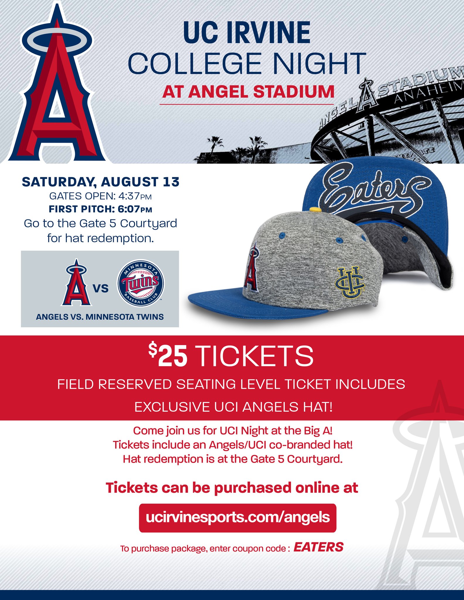 UC Irvine on Twitter "UCI Night with the Angels is set for Saturday