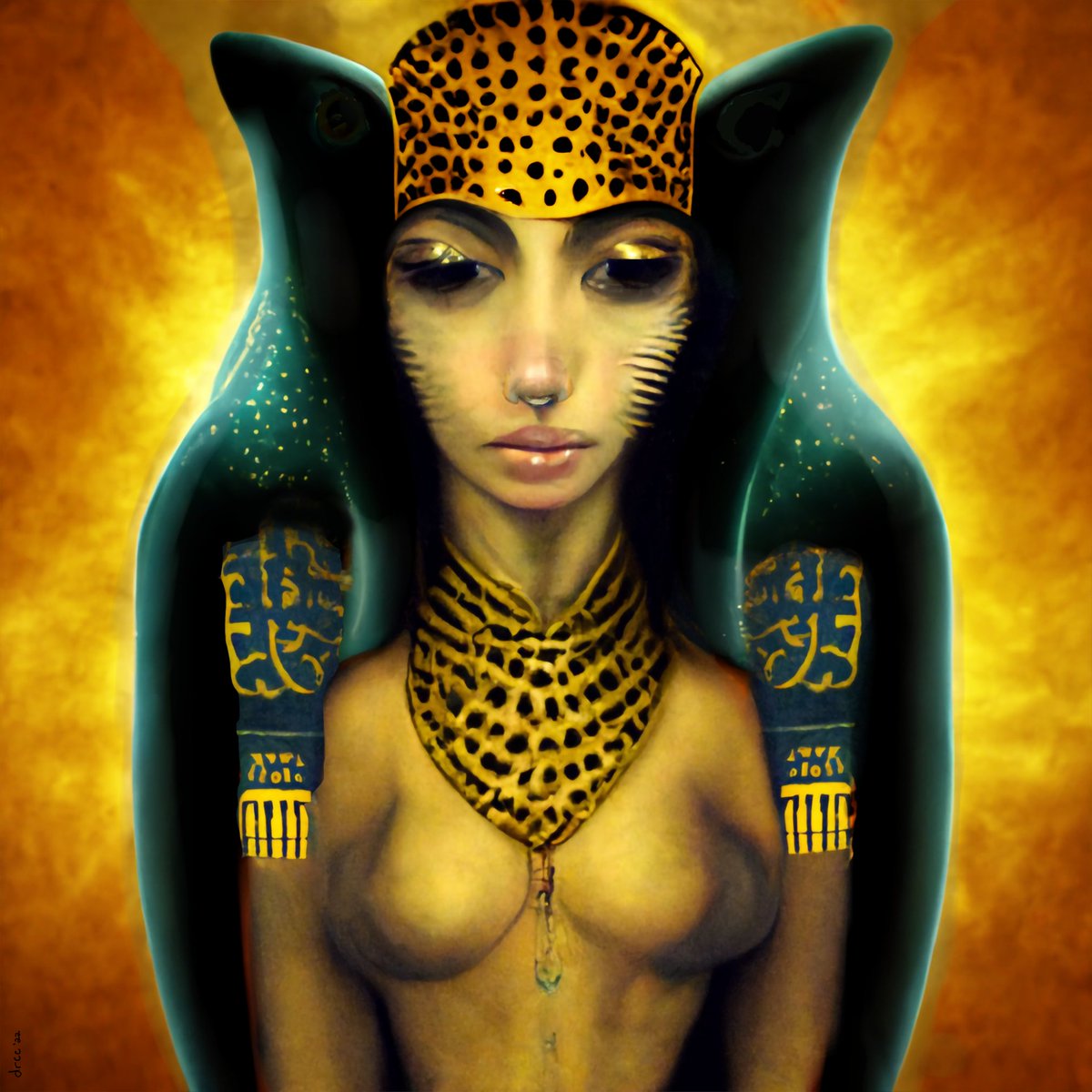 Presenting my Genesis 1/1 AI piece and my 1st Auction on Objkt. Ends July 16 at 10am Pacific
Starting at 15 #tezos #1of1 #1of1tezos 

The Queen: 
Quietly, she contemplates her luminous destiny. 

Link 👇