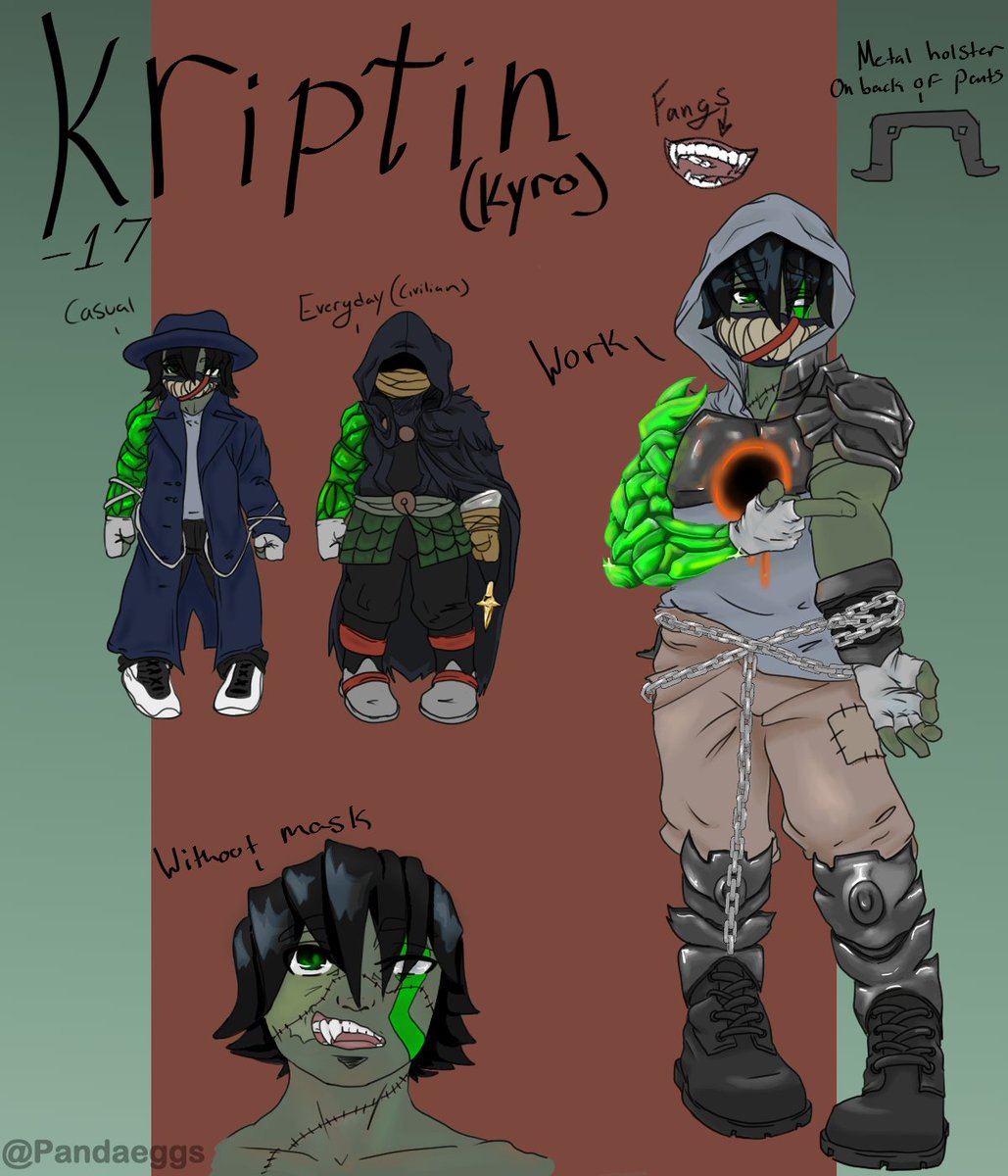 eggs_panda's tweet photo. let me introduce kriptin, and old oc rehash for my brother
#ZOMBIE https://t.co/AyJp1m9thI